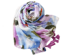 Load image into Gallery viewer, Spring Floral Lavender Blossom Scarf
