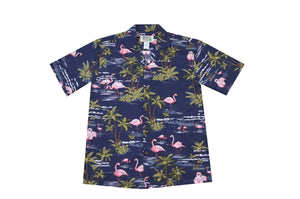 Flamingo Authentic Men's Hawaiian Shirt (100% Cotton Poplin)