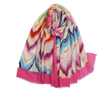 Load image into Gallery viewer, Watercolors Rainbow Lightweight Super Soft Scarf
