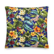 Load image into Gallery viewer, Hawaiian Tropical Blue Premium Pillow
