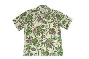 Hawaiian Men's Tropical Print Shirt (100% Cotton Poplin) 3 colors available