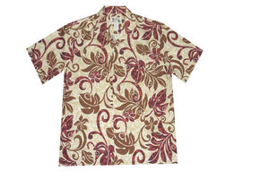 Hawaiian Men's Tropical Print Shirt (100% Cotton Poplin) 3 colors available