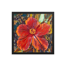 Load image into Gallery viewer, Red Hibiscus Hawaii State Flower Framed poster
