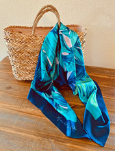 Load image into Gallery viewer, Classic Banana Leaves 100% Silk Scarf
