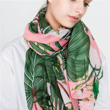 Load image into Gallery viewer, Pink Foliage Scarf &amp; Beach Wrap

