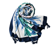 Load image into Gallery viewer, Classic Blue Tropical Scarf
