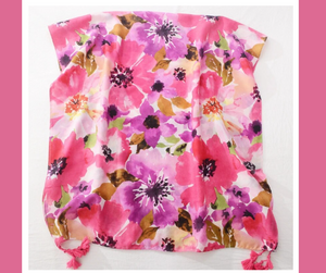 Spring Fuchsia Floral Blooms Lightweight Scarf