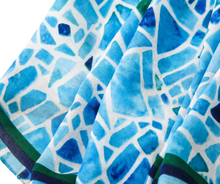 Load image into Gallery viewer, Mosaic Sea Glass Blue Scarf
