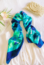 Load image into Gallery viewer, Classic Banana Leaves 100% Silk Scarf
