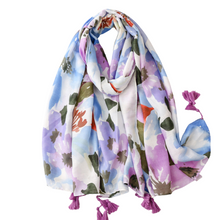 Load image into Gallery viewer, Spring Floral Lavender Blossom Scarf
