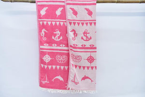 Organic Cotton Anchor Seaside Beach Towel