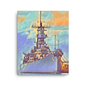 USS Missouri (BB-63) Battleship Canvas