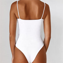 Load image into Gallery viewer, White Front Cut One-Piece Swimsuit
