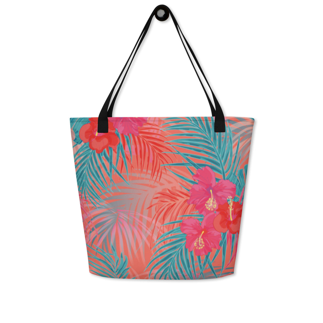 Hawaiian Hibiscus Sunset Tote Bag