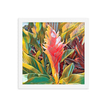 Load image into Gallery viewer, Pink Ginger Flower Framed Poster
