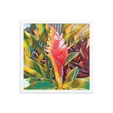Load image into Gallery viewer, Pink Ginger Flower Framed Poster
