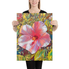 Load image into Gallery viewer, Pink Hibiscus Hawaii State Flower Canvas
