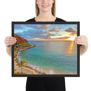 Oahu Sunset Framed poster